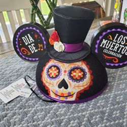 Disney Skull Dia De Los Muertos ear hat