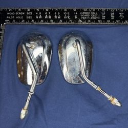 OEM Harley Davidson Chrome Rear View Mirror Set Pair Touring Softail
