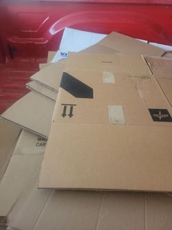 Moving cardboard boxes