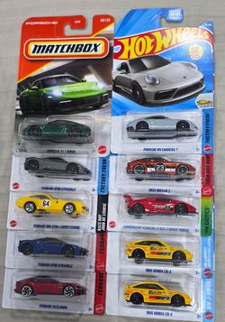 🔥🔥 PORSCHE • FERRARI • JDM • LAMBORGHINI – LOTE DE 10 AUTOS 1:64 🔥🔥