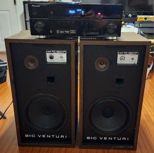 Bic Venturi Formula 4 Speakers And Pioneer Amp