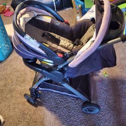 Graco Click Connect Travel System Stroller Carseat Car Seat and Base