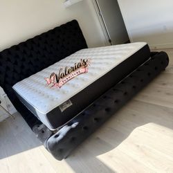 New King Bed Frame With Mattress Included