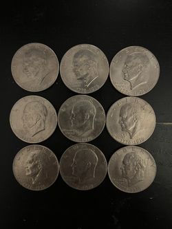 Old one dollar US coins