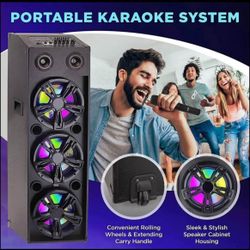 Karaoke Speaker with LED Lights