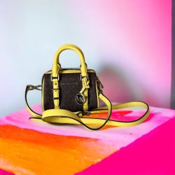 Michael Kors Bedford Legacy XS Duffle Crossbody Bag In Limelight