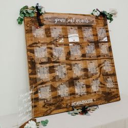  Custom Wooden Seating Chart Acrylic Vinyl