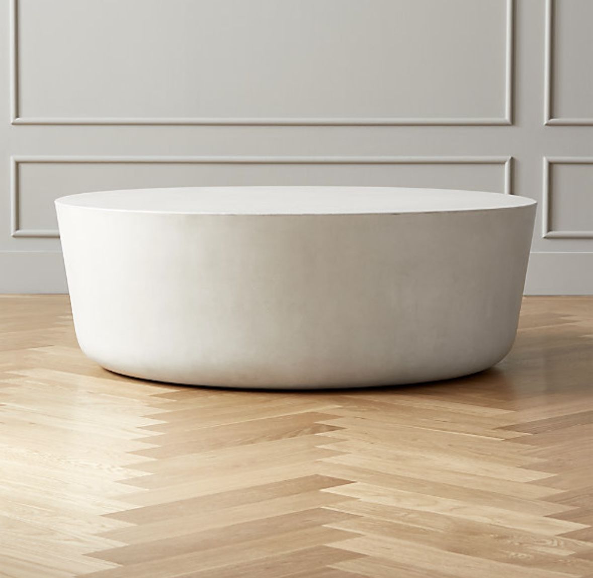 CB2 Ivory Cement Coffee Table 45"