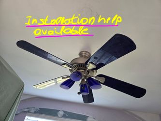 Hampton Bay Blue/Purple Ceiling Fan