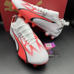 New Puma Ultra Match FG AG Soccer Cleats Shoes White Mens Size 9