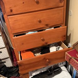 5 Drawer Upright Wood Chest