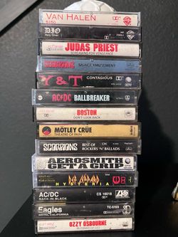 Classic Rock Cassette Tapes VAN HALEN AC/DC OZZY DEF LEPPARD MOTLEY CRUE DIO JUDAS PRIEST AND MORE