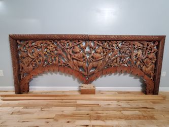 Hand Carved Southeast Asia Wood panels