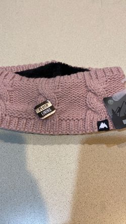 Pink plush lined headband
