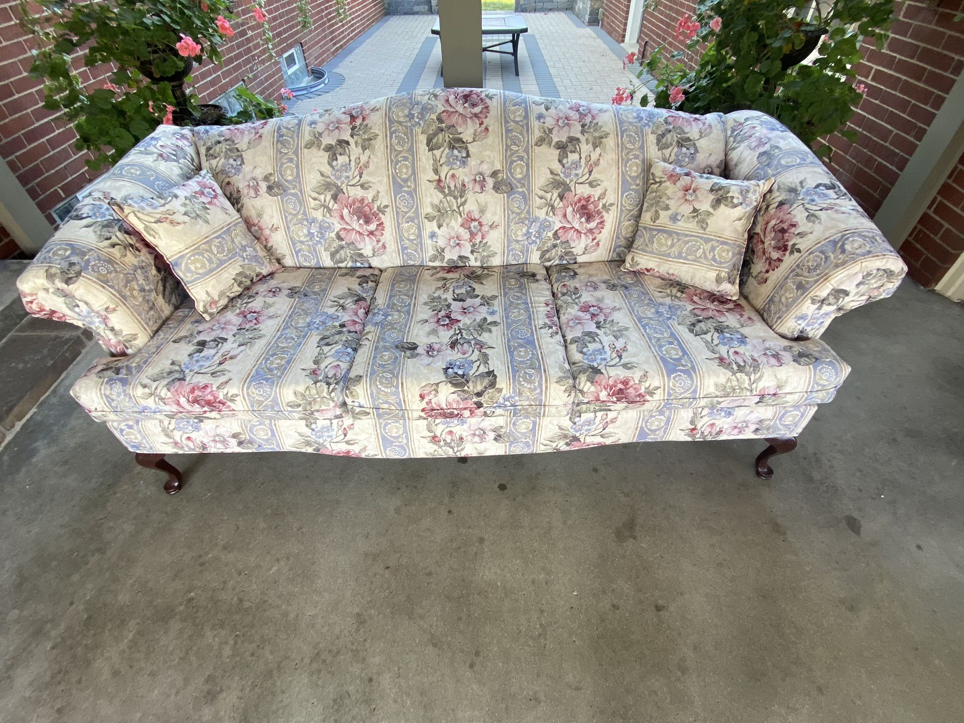 Floral Sofa And Love Seat Set