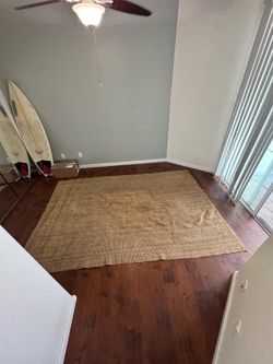 Big jute area rug