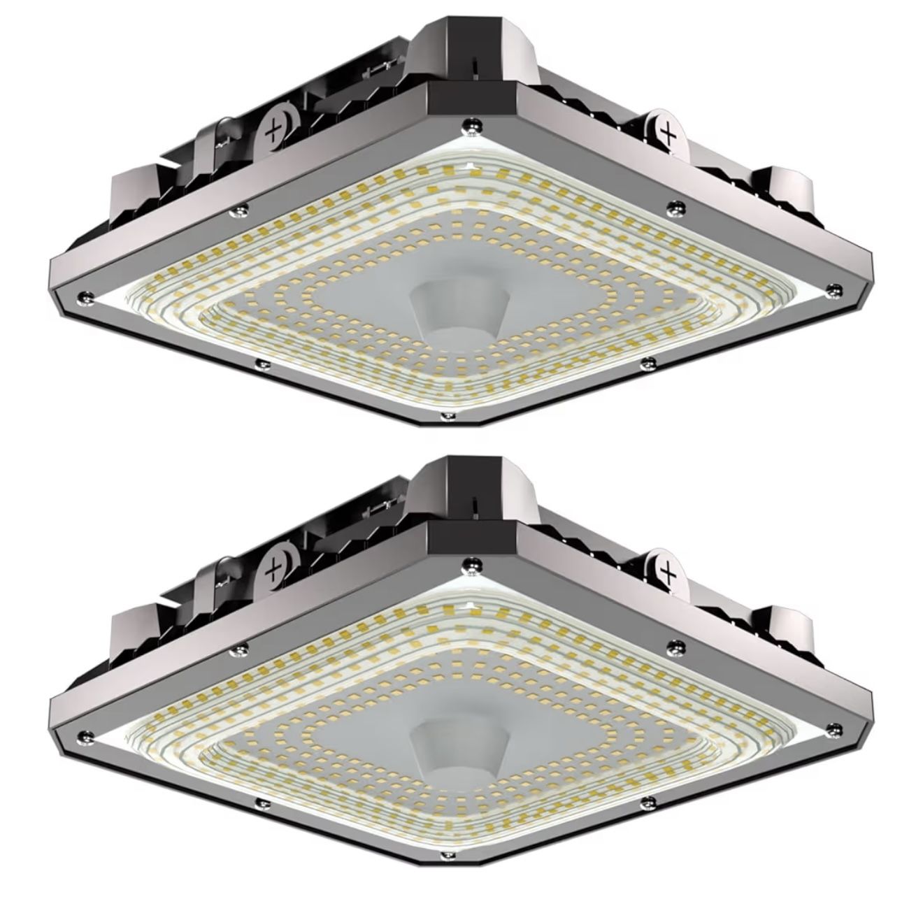 100W Garage Led Ceiling Lights, Large Coverage 15000LM Canopy Lights Outdoor LED for Garage Carport Entrance Porch Barn 5000K, 100-277V IP65 Waterproo