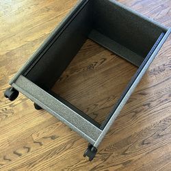 Angled Studio Effects Rack Mount Cabinet on Rollers  14 Space Rack Holder