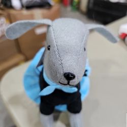 Stuffed Dog Figural Dressed In Skirt