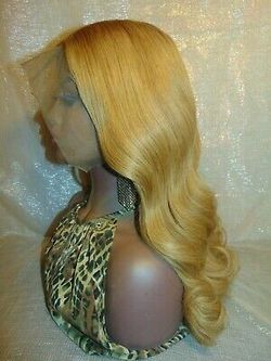 Gorgeous Blonde Ombre Human Hair Lace Front Wig Deep Part Really Natural