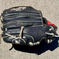Youth Baseball/Softball Fielding Glove, 10-in, Right-Handed, All Leather Shell, Rawlings SC-100BGB 