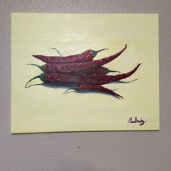 Red ChilliPeppers Originally Acrylic Painting On Canvas