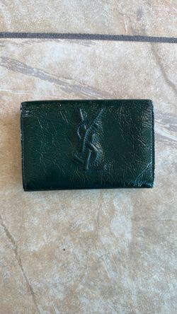 YSL Dark Green Leather Wallet 