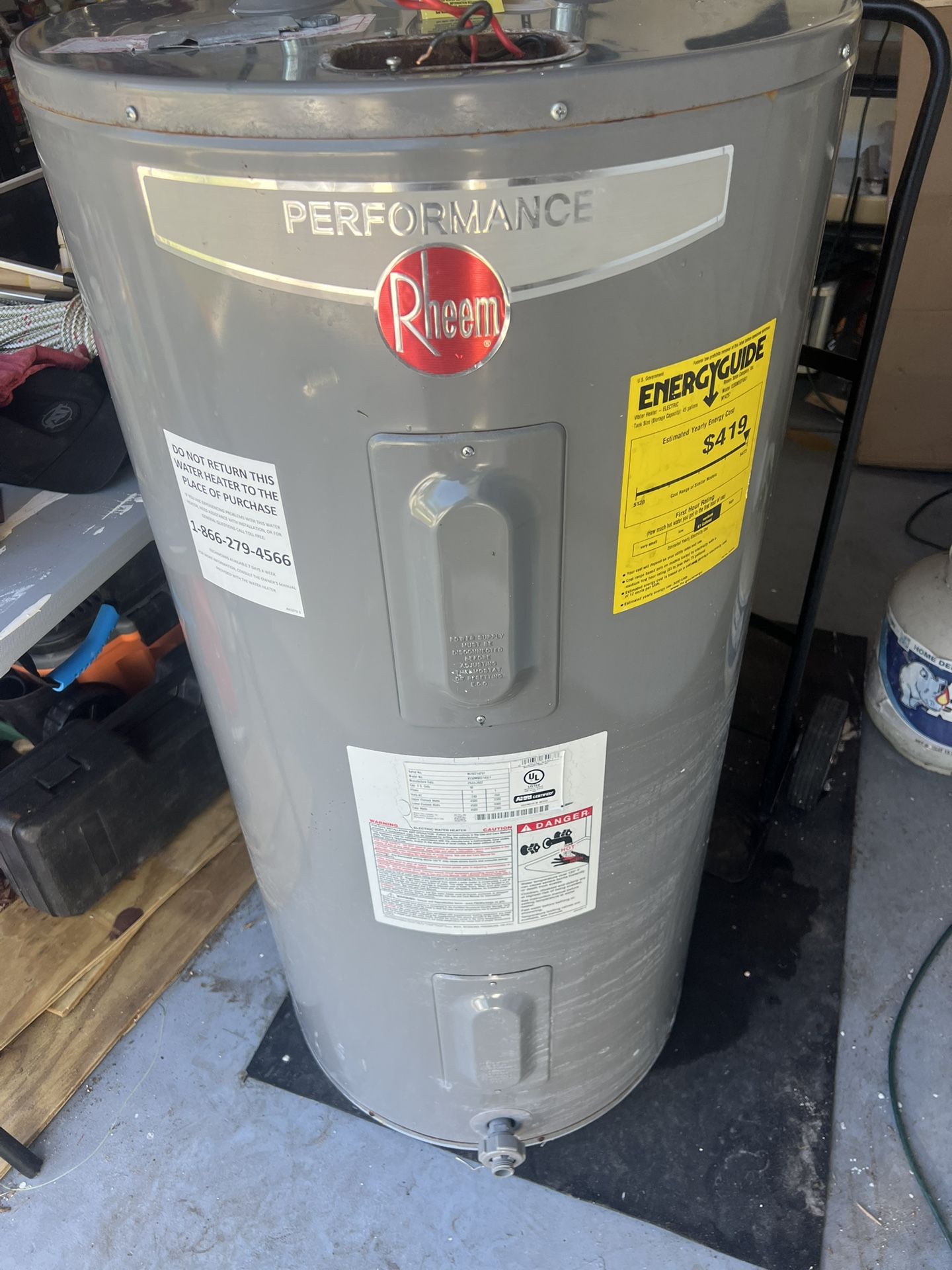 Rheem Performance 50 Gal Water Heater.