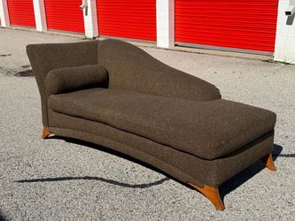 Dark Olive Green Chaise Lounge Sofa / Daybed – FREE Curbside Delivery
