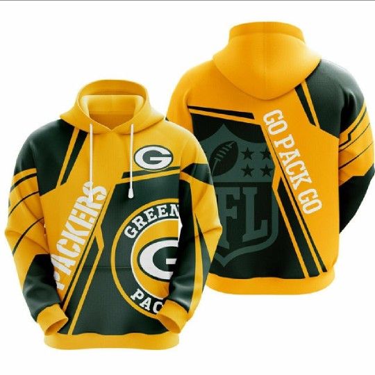 NEW NFL Greenbay Packers 100% POLYESTER HOODIE SIZES XL AND 2XL