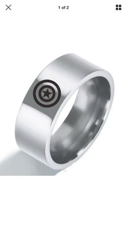 Avengers Captain America Silver Ring