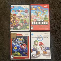Nintendo WII Games Mario Kart,Mario Party 8,New Super Mario Bros.Mario Galaxy Games