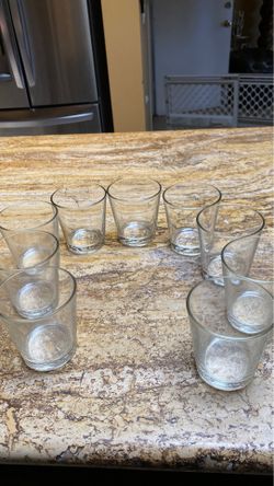9 glass cups