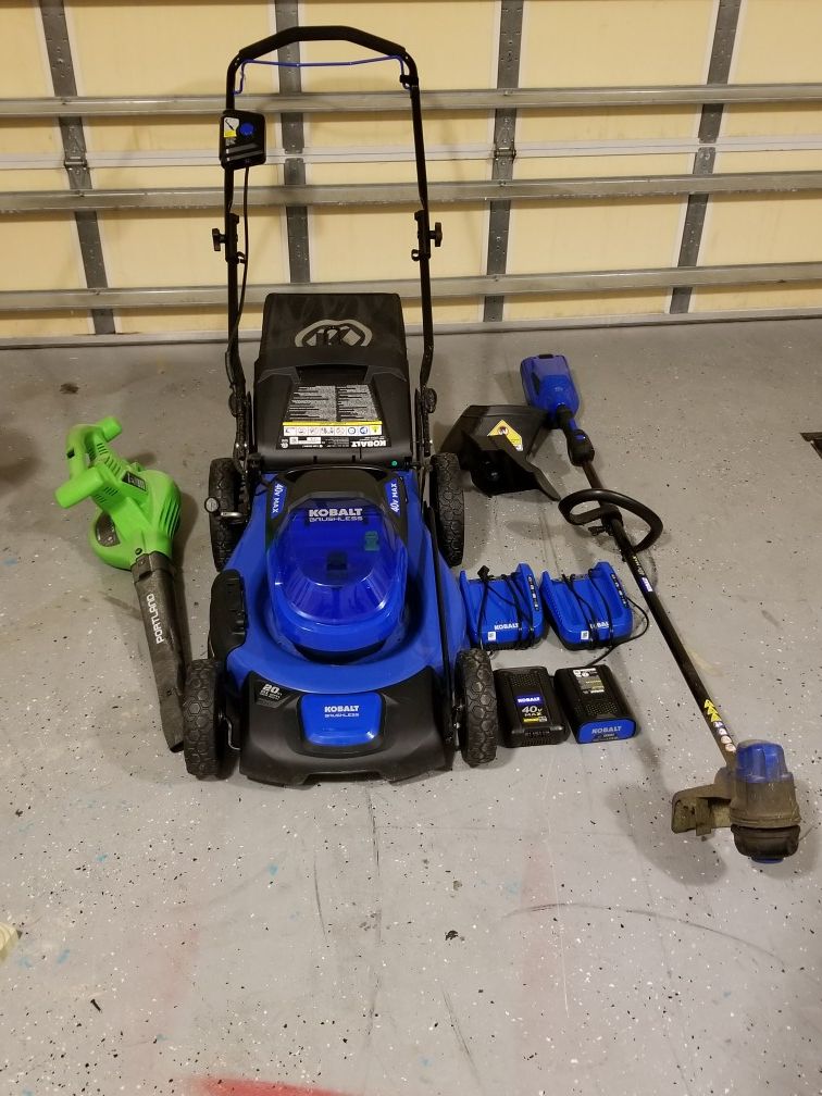 Kobalt 40v Electric Mower and Weed Eater combo for Sale in Hubert, NC