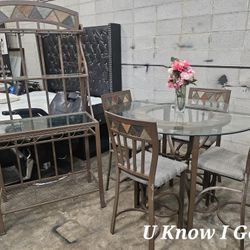 Dinette table set w/ matching wine rack