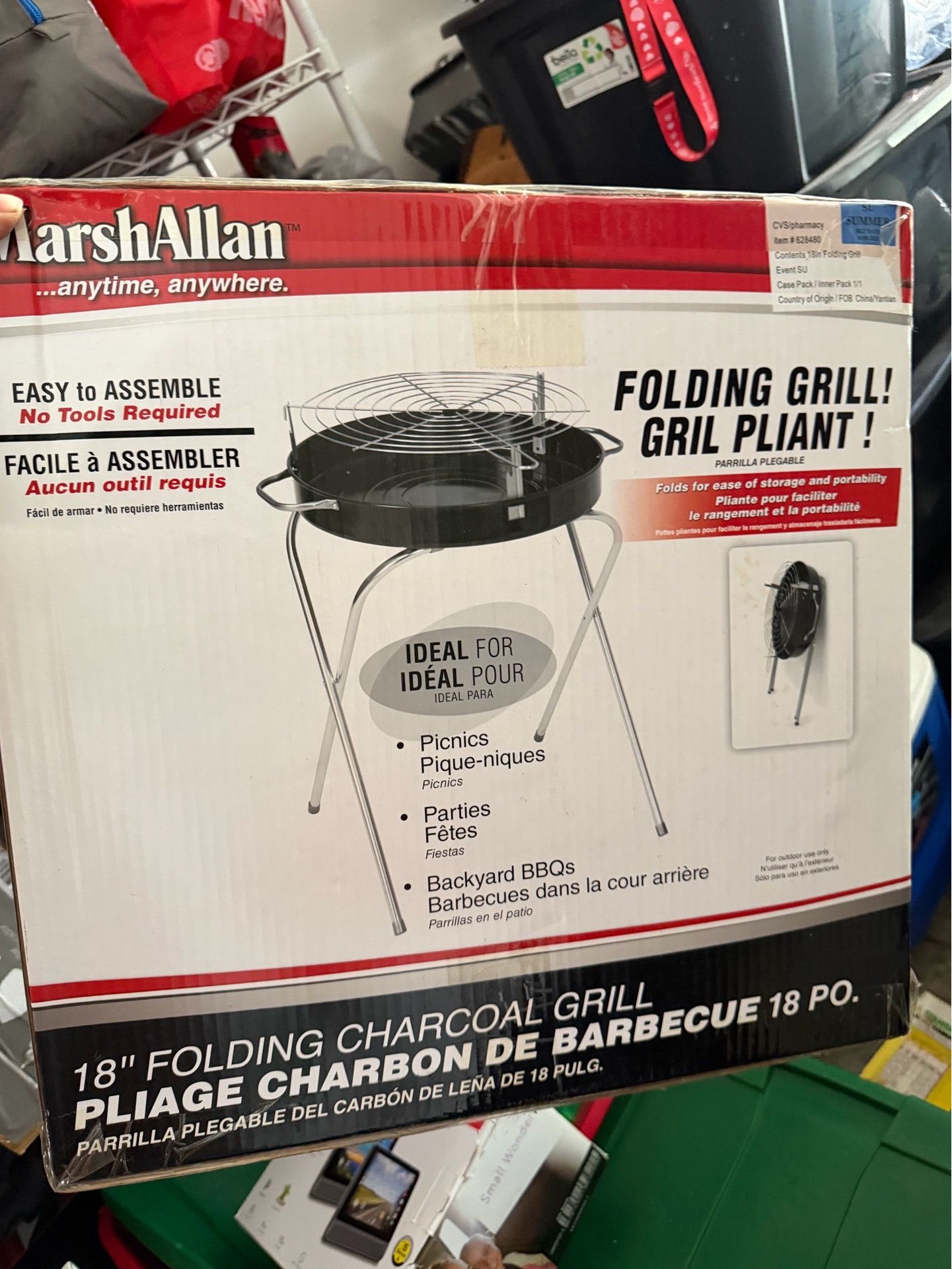 PORTABLE FOLDING BBQ GRILL MarshAllen