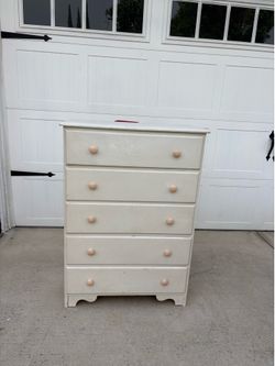 Solid wood cream dresser vintage