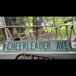 Cheerleader Avenue Metal Sign 