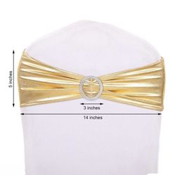 Spandex Chair Ties w/ Silver Buckle- Multiple Colors