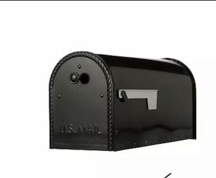 Gibraltar EM160B00 Edwards Post-Mount Mailbox, Black, Large - Quantity 1
