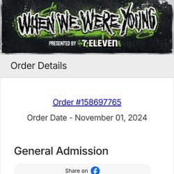 2025 WWWY SAT SOLD OUT TIX