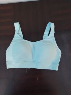light blue sports bra, size XS