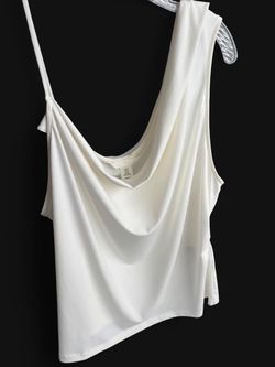 H&M White Satin Cowl Neck Cami Top (new)