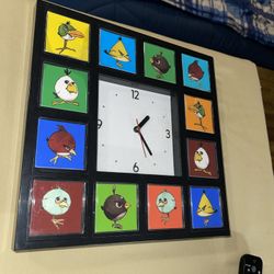 Angry Birds Wall Clock Tested Works 