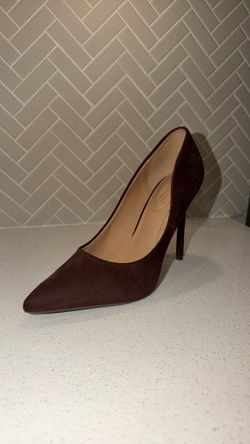 Brown high heels