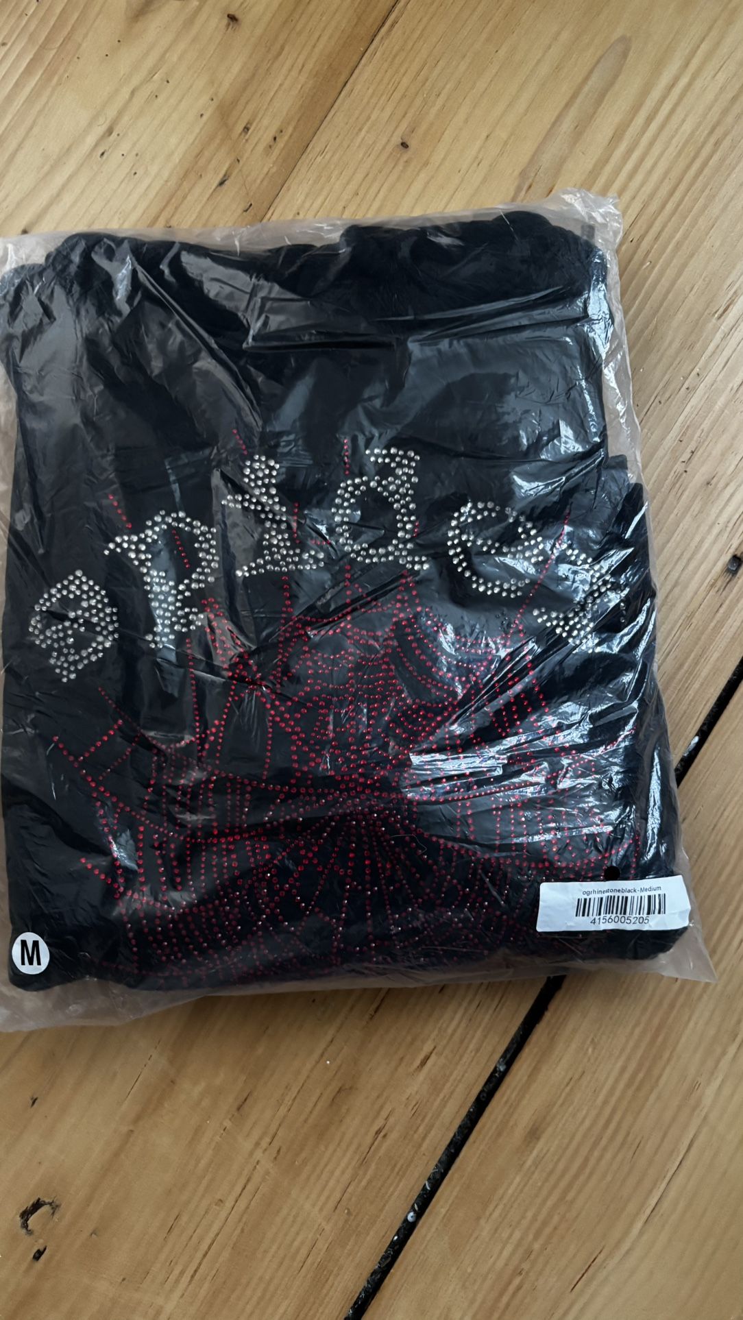 Black Rhinestone Sp5der Hoodie