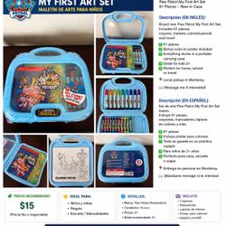 Paw Patrol My First Art Set – 61 Pieces – New in Case