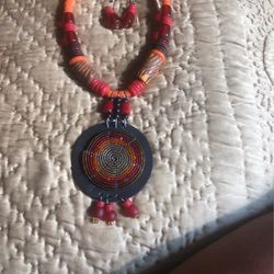 Necklace And Earring Set From Africa 