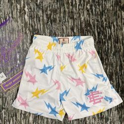 Eric Emanuel x BAPE EE Basic Shorts White Medium [M] NWT Authentic
