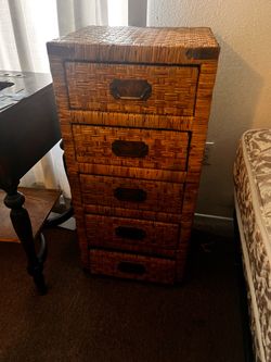 Rattan drawers